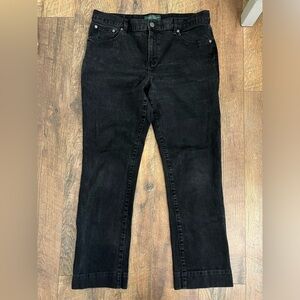 LRL Ralph Lauren Jeans Co Women Size 14 Black Denim‎ Jeans